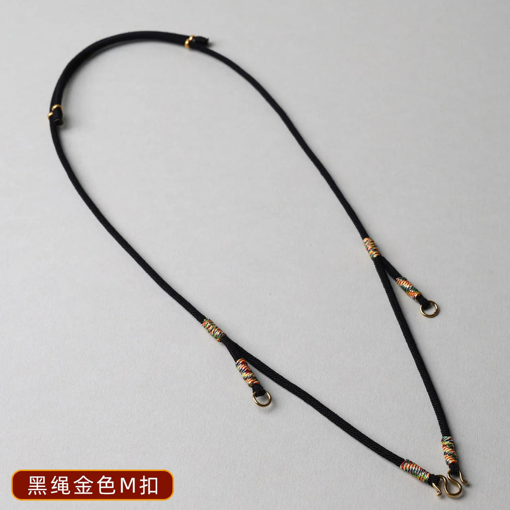Adjustable round Rope Buddha Pendant Necklace Handmade Tibetan Style Multi-Hang Easy Remove Replacement for Elderly Couples F...