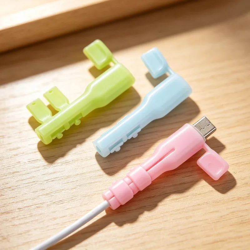 10Pcs Cable Protector Soft Silicone Anti Break Wire Organizer Winder Saver Data Line Protective Covers for iOS Micro USB Type C
