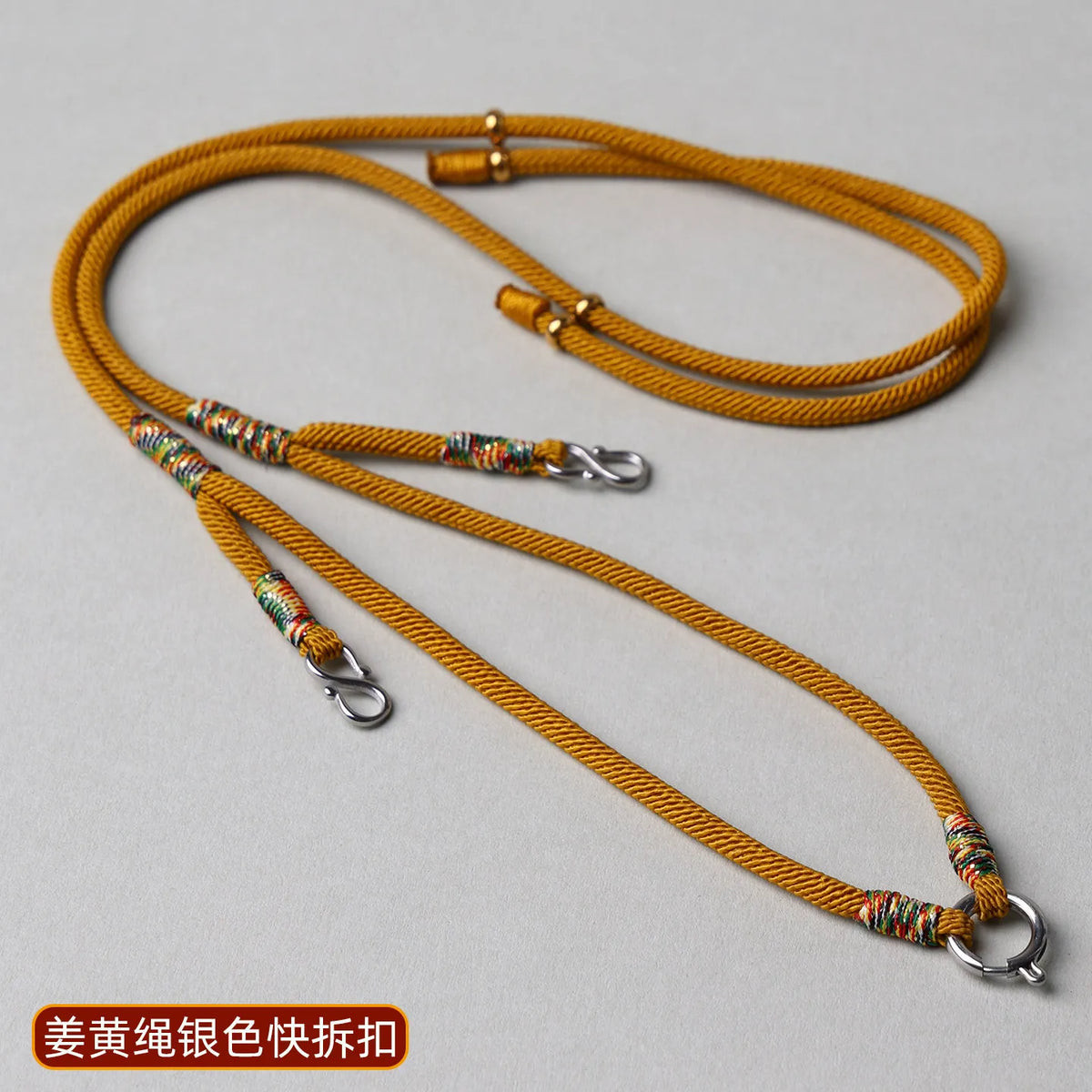 Adjustable round Rope Buddha Pendant Necklace Handmade Tibetan Style Multi-Hang Easy Remove Replacement for Elderly Couples F...