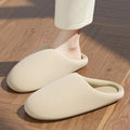 Thin Velvet Solid Color Slippers Mute Soft Bottom Winter Floor Slippers Unisex Non-Slip House Floor Slipper Autumn and Winter