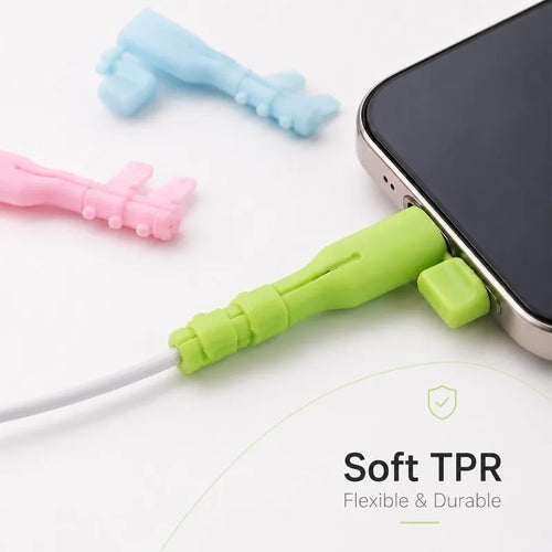 10Pcs Cable Protector Soft Silicone Anti Break Wire Organizer Winder Saver Data Line Protective Covers for iOS Micro USB Type C