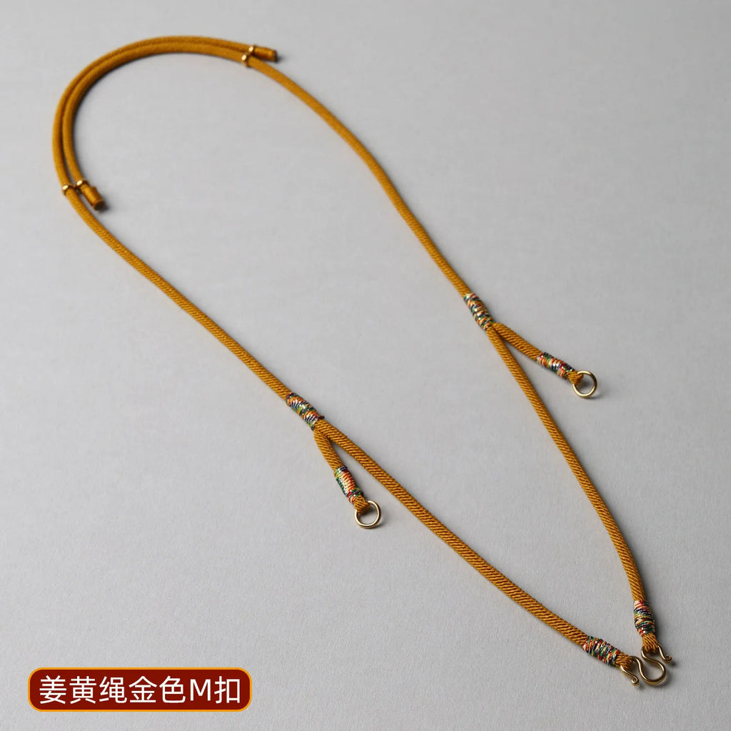 Adjustable round Rope Buddha Pendant Necklace Handmade Tibetan Style Multi-Hang Easy Remove Replacement for Elderly Couples F...