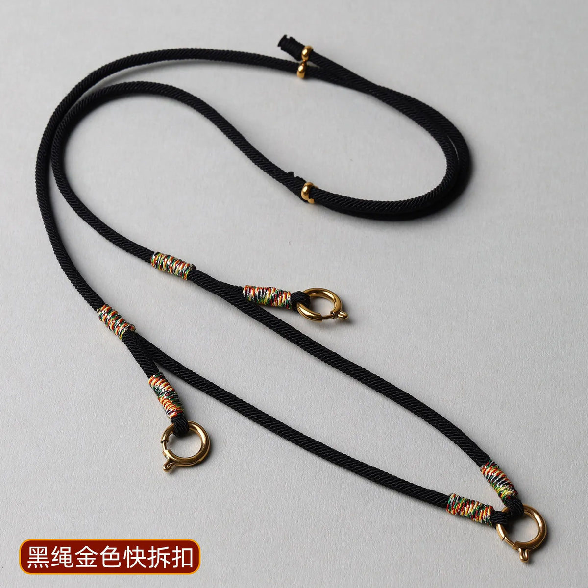 Adjustable round Rope Buddha Pendant Necklace Handmade Tibetan Style Multi-Hang Easy Remove Replacement for Elderly Couples F...