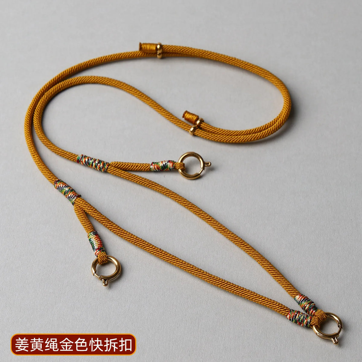 Adjustable round Rope Buddha Pendant Necklace Handmade Tibetan Style Multi-Hang Easy Remove Replacement for Elderly Couples F...